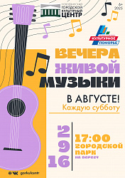 Вечера живой музыки продолжаются!